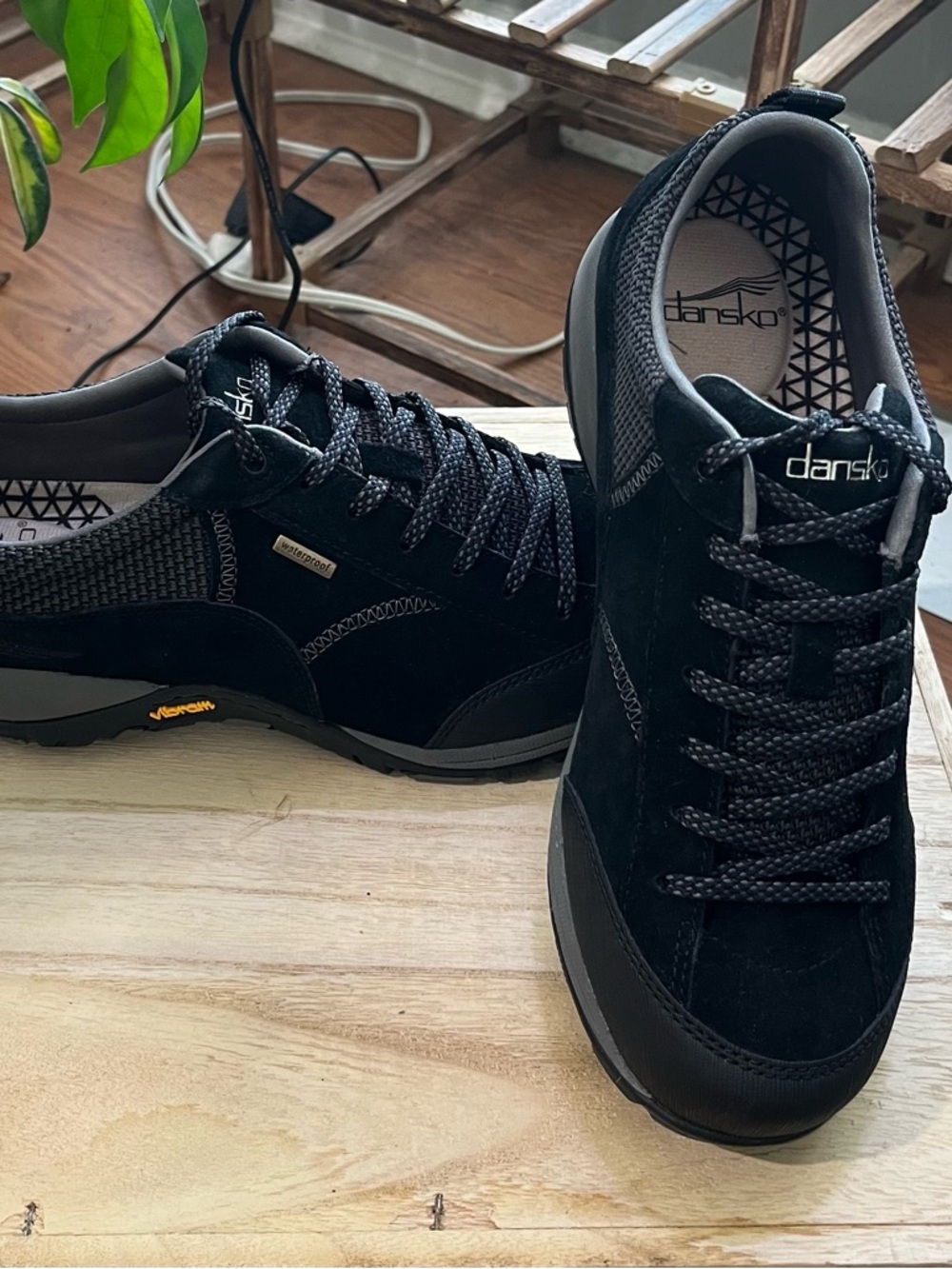 Dansko Black Women's Athletic Lace-Up Sneakers